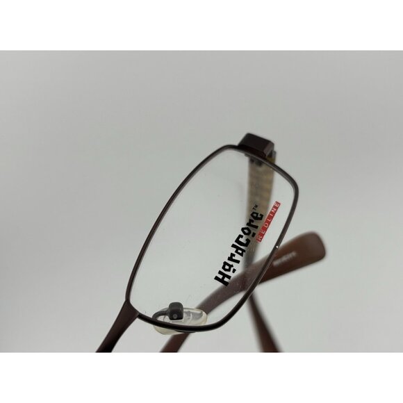 Hardcore Eyewear 1665 BRN 51-15-135 Yellow Plaid Eyeglass Frames - Picture 3 of 7